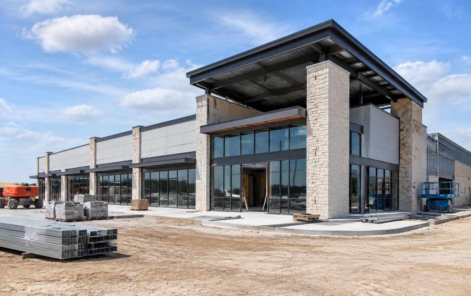 Retail construction project in Texas