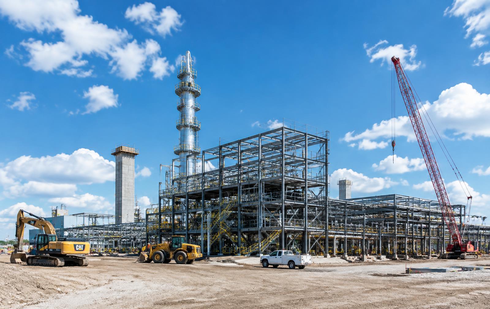 Industrial construction project in Texas